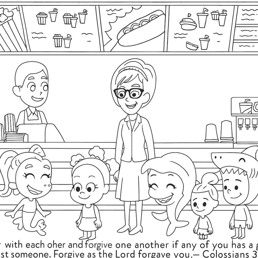 Shelly talks too much! - Coloring Sheet Preview